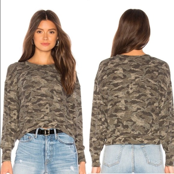 Joie Caleigh Camo sweater, sweatshirt size L - Picture 3 of 6